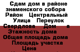 Сдам дом в районе знаменского собора  › Район ­ Центральный › Улица ­ Переулок Свердлова  › Дом ­ 2 а › Этажность дома ­ 1 › Общая площадь дома ­ 29 › Площадь участка ­ 2 › Цена ­ 6 000 - Кемеровская обл., Кемерово г. Недвижимость » Дома, коттеджи, дачи аренда   